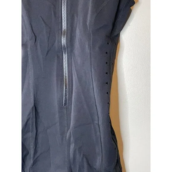 Free People Gigi C Maxine Black Romper One Piece Zip Front Bodysuit Size S New - Picture 6 of 8